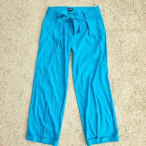 Bebe Blue Linen Pants sz 8
